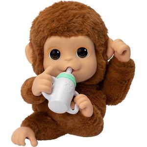 Baby Monkey Mango 50+Sounds and Reactions Plush Interactive Toy With Accessories